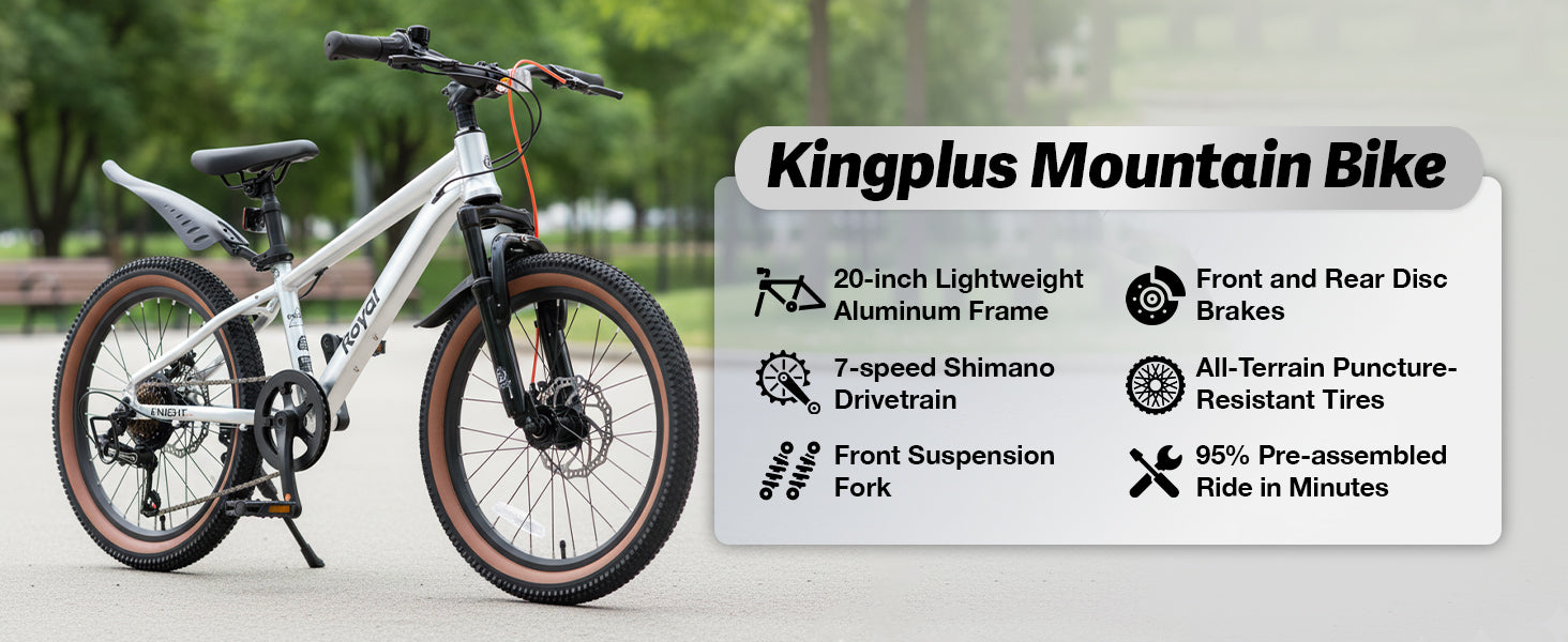 Royal Baby King Plus 20-inch Mountain Bike – The Perfect Ride for Young Adventurers!