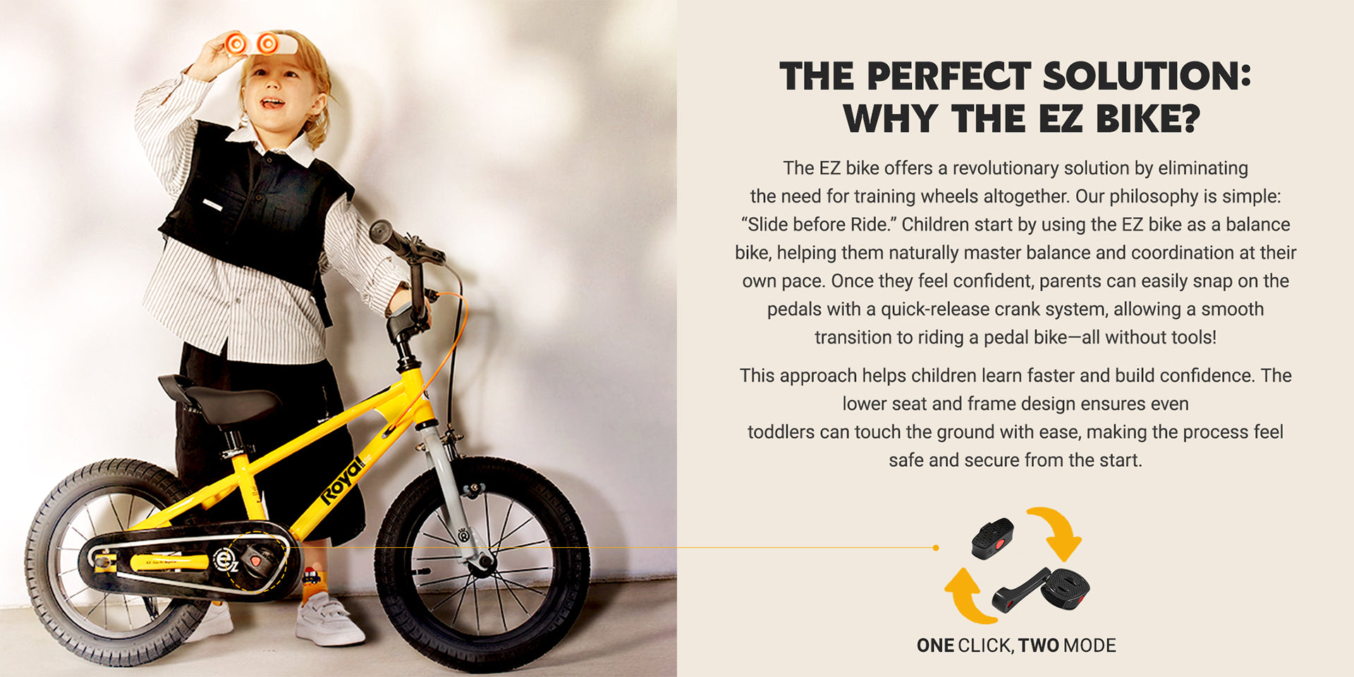The Royal Baby EZ Bike: Why Skipping Training Wheels Helps Your Child Ride Sooner （Part 1）