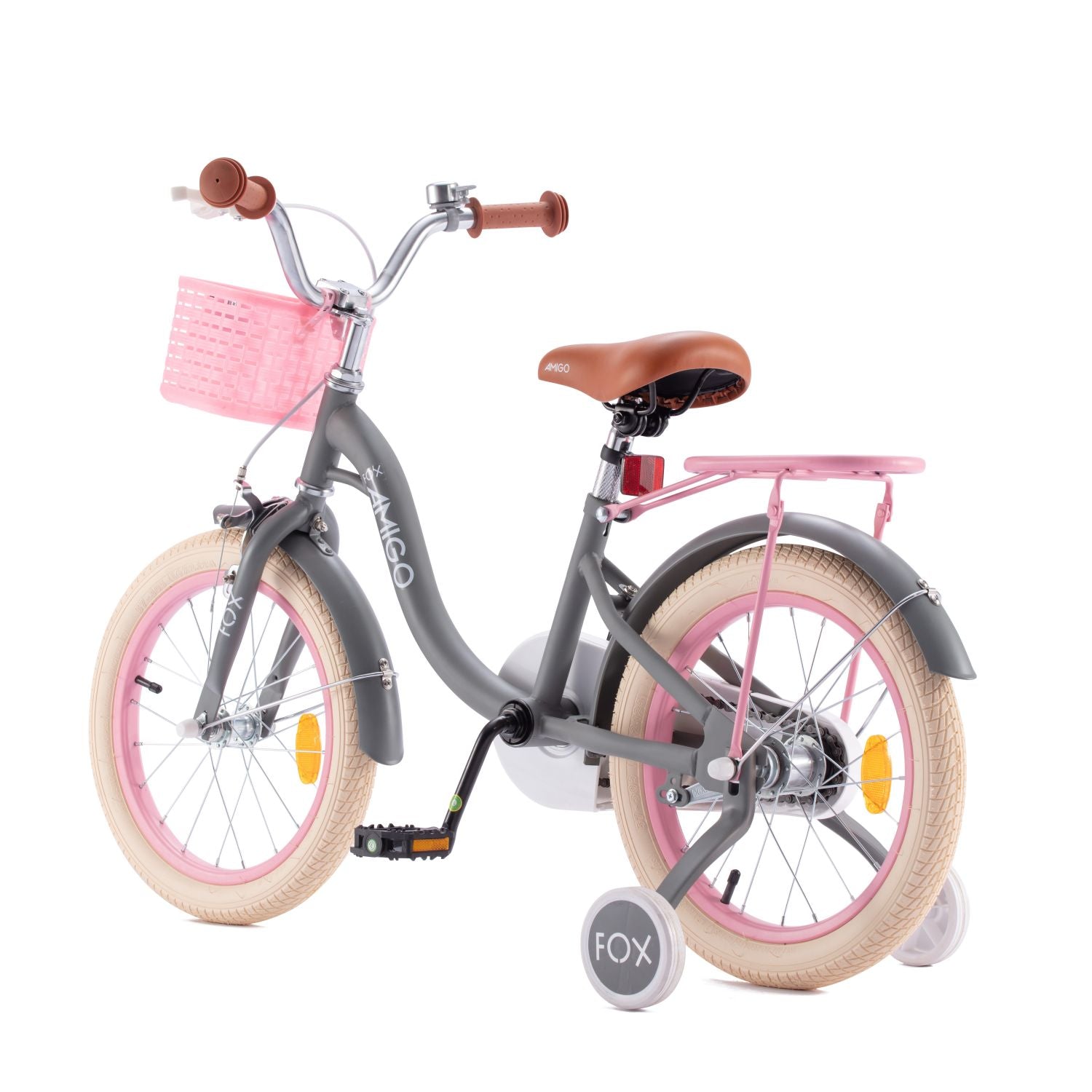 RoyalBaby Amigo Fox Kids Bike Boys Girls Inch Bicycle with Training Wheels/Kickstand Mutiple color