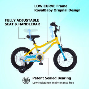 RoyalBaby Chipmunk Kids Bike Boys Girls 14 16 18 Inch Bicycle for Ages 4-9 Years, Training Wheels Options, Multiple Colors