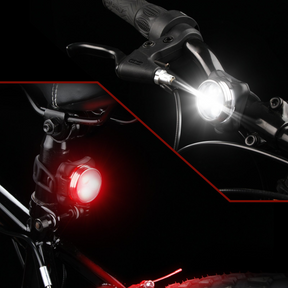 USB Rechargeable Bike Light Set,Super Bright Front Headlight(4 Light Mode Options)and Rear LED Bicycle Light(3 Light Mode Options),650mah Lithium Battery
