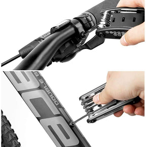 Bike Repair Tool Kit, 16 in 1 Bicycle Multitool with Bike Tire Levers Hex Spoke Wrench, Multi Function Accessories Set for Road Mountain Bikes